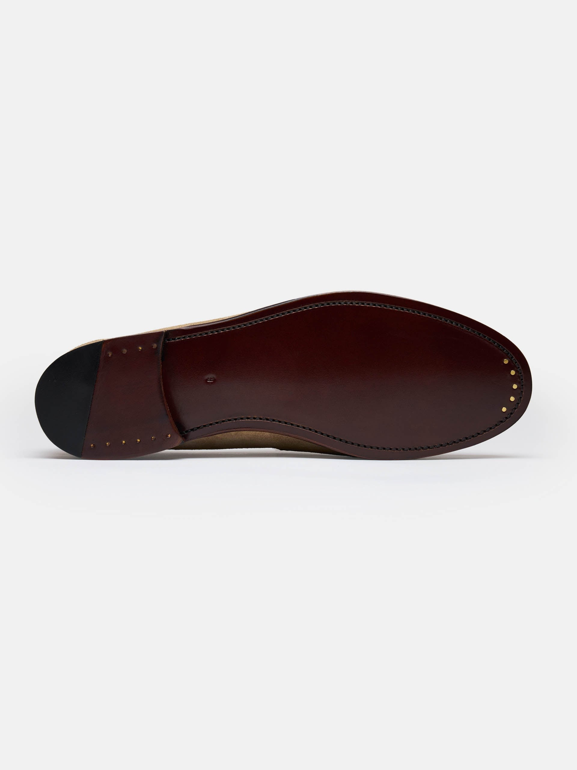 The Penny Loafer - Sand Suede - Unlined